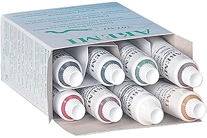 KARL DAHM Akemi Pâtes de Couleurs Mixtes pour Mastic Marbre, 8 x 30 ml I Concentré de Couleur Liquide pour Colorer les Colles et Adhérents à Base de Polyester, d'Acrylate d'Époxy et de Polyuréthane – 11212