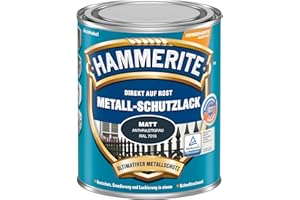Hammerite Metallschutzlack Matt, 3in1 - Rostschutz, Anthrazitgrau, 750 ml