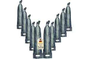 10x Sandsäcke Silosandsäcke geeignet für Hochwasserschutz, 25cm x100cm mit Griff, Zugband und Tragegriffen, Silosäcke zum Befüllen & HLKauf-Block