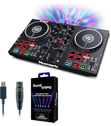Numark Party Mix II - DJ Controller with Party Lights, DJ Set with