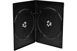 MEDIARANGE Prodye Lot de 100 boîtiers pour 2 DVD 7 mm Noir