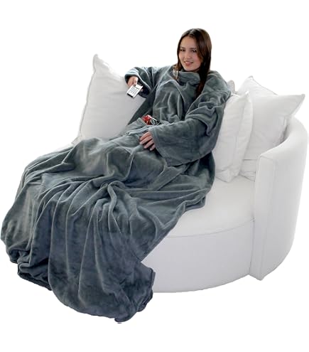 Lucadeau Super Soft Cuddle Blanket With Sleeves – Cozy Gifts For Women, Mum, Sister | Red 150x200 Cm - View #14