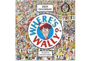 Grupo Erik Where's Wally? Wall Calendar 2024 12" x 12" | 12 Month Planner | Square Wall Calendar 2024 | Family Planner Calendar 2024 | Wheres Wally Calendar 2024 | + Free Poster