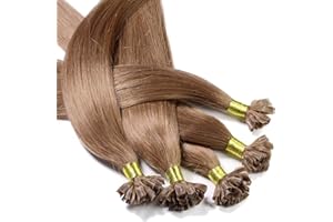 ‎HAIR2HEART hair2heart Bonding Extensions Echthaar glatt 8/1 Hellblond Asch - 25 Strähnen 0.5g 30cm, Echthaar Extensions für langanhaltende Haarverlängerung