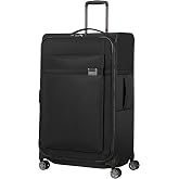 Samsonite Airea Large trolley case, 78 cm | Black, expandable soft suitcase, 78H x 49W x 29D cm, 111.5 L, 2.8 kg, with TSA lo