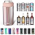 Frost Buddy Universal Can Cooler - Fits all - Stainless Steel Can Cooler for 12 oz & 16 oz Regular or Slim Cans & Bottles - Stainless Steel (Mademoiselle)