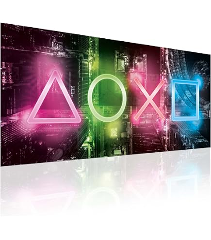 Posters Gamer AOSEE - Set De 3 Toiles 30x40cm - Décoration Murale Chambre Jeux Vidéo - Style Néon