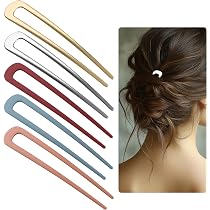5 Stück French Hair Pins U-förmige Haarnadeln – Aus Harz, Vintage-Design, Für French Twist & Hochsteckfrisuren, Geschenk