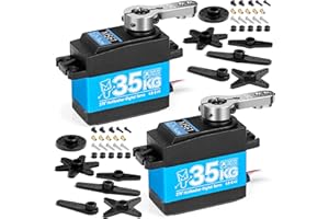 Miuzei Servo RC Servo 35 kg 270° Digital Servomoteur Boîte de Vitesses en Métal Étanche pour Voiture, Modélisme, Voiture 1/10 1/8 Robot Bras Avion 8,4 V Torque Servo + Moteur Servo de Direction