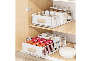 Diealles Shine Cajones Extraibles para Cocina, 24x40x10CM Bandeja Extraible Armario Cocina, Sin Necesidad de Taladrar Cajon Telescopico, Cajones Deslizantes para Armario