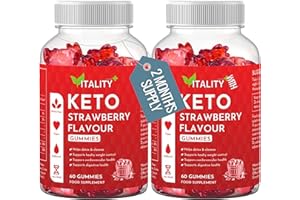 SUNSHYNE 2 Pack Premium Keto Gummies Weight Loss Support Supplement - 120 Gummies – Strawberry Flavour - Low Calorie Snacks - No Added Sugars - Appetite Control & Energy Boost - Vegan and Gluten Free