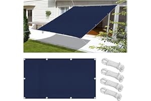 FLYSOUL Voiles Ombrages Rectangulaire Imperméable 3x6M Multi Couleur et Taille Toiles D'ombrages UV Protection pour Patio Jardin Terrasse Extérieur Balcon avec Oeillets et Cordons