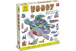 Ludattica Madera océano Woody Puzzle 48pzas, Multicolor (XOT-LD21245)
