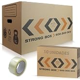 MARCPRINT 10 Moving Boxes Size L 45 Litres + PRECINTO &ndash; Cardboard Moving Boxes (50 x 30 x 30 cm) Reinforced and Resistant &ndash; F