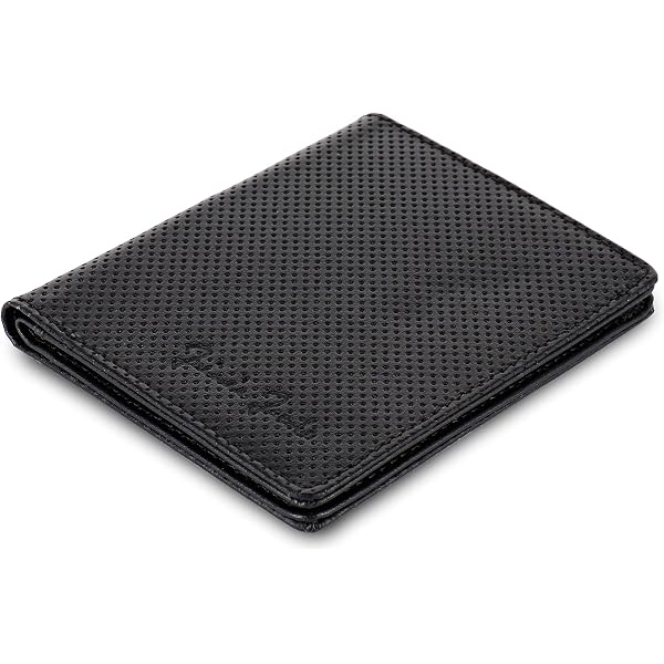 Jaimie Jacobs SLIMSTAR con Incisione Portafoglio Uomo Piccolo con protezione RFID Porta Carte di Credito (Nero