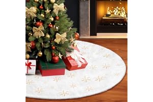 Gonna Per Albero Di Natale - Colore Bianco, Diametro 48 Pollici (122 Cm), Morbida, Base Per Albero, Decorazione Natalizia