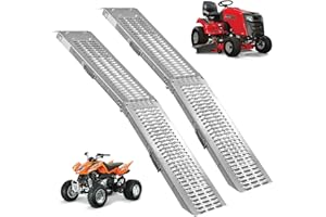 KCT Twin Pack Vehicle Ramp Heavy Duty Vehicle Loading Ramp 400kg Capacity Folding Motorcycle Bike Access Scooter Lawn Mower Car Truck Trailer (2 x 200kg)