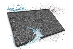 ‎FLOORDIREKT Floordirekt Schmutzfangmatte auf Maß, 120 x 100 cm, Anthrazit-Schwarz, Fußmatte, Türmatte Eingangsbereich, Fußabtreter, Türvorleger, Sauberlaufmatte, Meterware, Sky