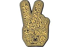EXPRESS-STICKEREI Écusson Thermocollant "Peace fingers" Patch brodé | Mettons fin à la violence armée ensemble | Sticker pour la paix dans le monde à coudre/à repasser | Symbole de paix | 80x50mm
