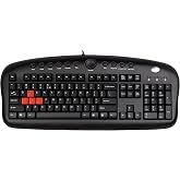 A4tech A4 Tech KB-28G Q T&uuml;rk&ccedil;e Multimedya Gaming (Oyuncu) Klavye, Oyunculara &Ouml;zek Kaucuk Değiştirilebilir (A,S,W,D ) Tuşlar S