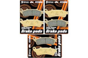 S SYUU moto Fibre de cuivre Plaquettes de Frein Avant et Arrière Compatible avec Honda VFR800 XL1000 CB1000 CB1100 CBR1100XX ST1100/1300 FA261FR