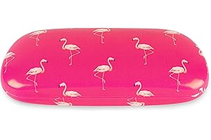 LAGO TERRA Pink Flamingo Hard Shell Glasses / Sunglasses Case