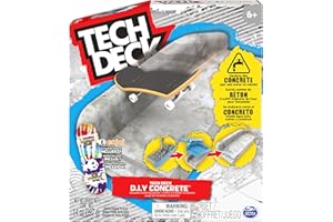 Tech Deck DIY Concrete Reusable Modelling Playset with Exclusive Enjoi Fingerboard, Rail, Moulds, Skatepark Kit, Kids Toy for Boys and Girls Aged 6 and up