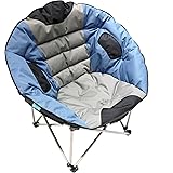 Homecall XXL Camping folding moonchair 600D polyester /rip stop grey/blue