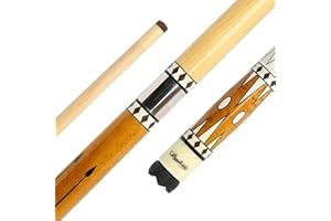 ‎STRADIVARI Stradivari Pool Billard Queue Master-Billiards | 2-teiliger Turnier-Queue aus kanadischem Ahorn, Irish Linen Griff | 13mm 12-Schicht Lederspitze | 147 cm | 550 g