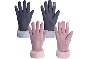 Justay Sowarm Women Winter Gloves Warm Touch Screen Gloves Thermal Windproof Soft Ladies Gloves for Outdoor Sports and Daily Wearing Gifts for women 2 Pairs