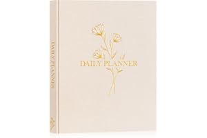 Lanpn Agenda Quotidien Journalier, Daily To Do List Planner Planificateur Liste de Tâches Non Daté, Planification Journée Journalière Quotidienne Femme Homme étudiant Scolaire Organisateur, Beige