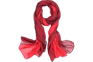 Sawekin Damen Schal Stola Halstuch Sommerschals Farbverlauf Stola Für Abendkleid Festlich Hochzeit Braut Seidenschal/Baumwolle Schal Ganzjährig