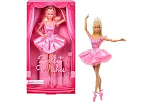 Barbie Signature Ballet Wishes Doll, Collectible Fashion Doll in Satiny, Pink Tutu with Blonde Hair and Giftable Packaging, JBJ10
