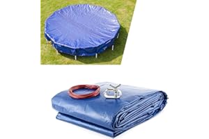 HomeBee® Winter Poolabdeckung, Sommer Poolabdeckung, 2-in-1 Poolplane aus 200g/m² PE Material, UV-resistente Sommer & Winter Solar Abdeckplane, Winterabdeckung, Sommerabdeckung (Rund Ø 520 cm)