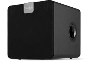 Audizio SW80D – Subwoofer Activo HiFi 160W con woofer Frontal de 8”, Filtro Ajustable, Control de Fase, Bass Reflex, Altavoz subwoofer para Home Cinema, soundbars y Equipos de música, Color Negro
