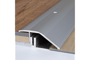 AUER Profilé de compensationl/profilé d’adaptation stratifié, hauteur 12-22 mm, largeur 50 mm, 3 pièces, en aluminium anodisé, percé, Flex