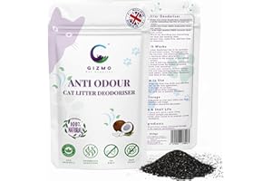 Gizmo Pet Supplies Cat Litter Freshener – Organic and All-Natural Cat Litter Odour Eliminator– Planet-Friendly Pet Litter Deodorizer – Non-Scented Odour Neutralizer – Cat Litter Tray Smell Additive
