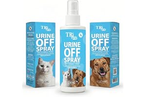 TRI Pets Urine Off Spray – Bio-Enzymatic Stain & Odor Remover for Dogs & Cats, Prevents Re-Marking, Safe for Home & Pets, Fresh Scent – 120ml