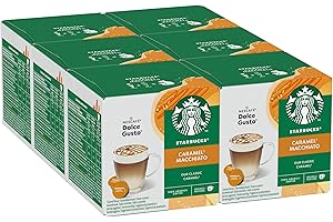 STARBUCKS Caramel Macchiato de Nescafé Dolce Gusto, Cápsulas de Café 6 x 12 (72 Cápsulas)