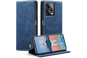 KZB Funda para Xiaomi Redmi Note 12 Pro 5G Cuero Premium Fundas Xiaomi Poco X5 Pro con Tapa Libro Flip Case Protección Ranura Tarjeta Soporte Magnético Carcasa para Redmi Note 12 Pro 5G - Azul
