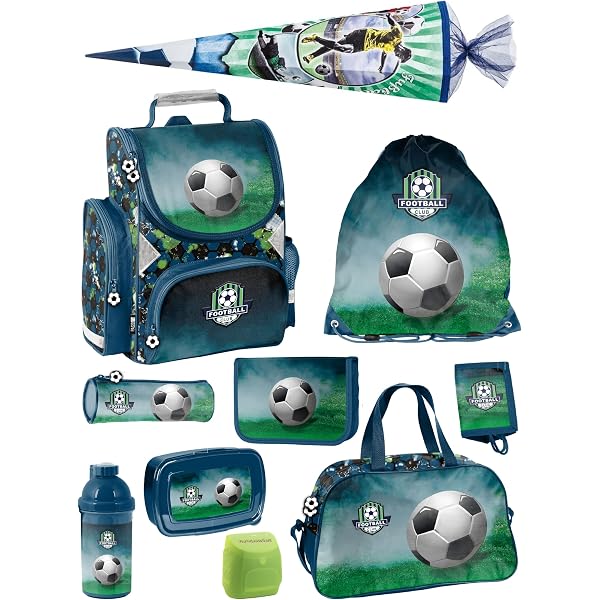 Fußball Schulranzen-Set – 9-teilig: Ranzen, Schu Produktbild-Vorschau 2