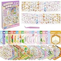 Autocollants 3D Maison – 20 Sets Scènes Miniatures, DIY Déco Avec Pincette – Pour Adultes & Enfants