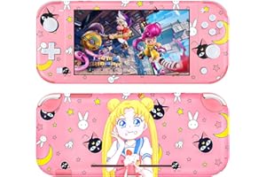 DLseego Compatibile con Switch Lite Skin, Pretty Pattern Full Wrap Skin Pellicola Protettiva Adesivo Compatibile con Nintendo Switch Lite, Rosa Sailor Moon