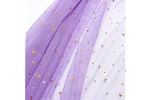 DUORIES Fabrics Rouleau de tulle, 150 cm x 1 mètre de tulle, ruban décoratif en tissu, ruban pour bricolage, artisanat, décoration de fête de mariage, arc, tutu, jupe de mariée, bandeau à fleurs, violet clair