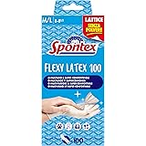 Spontex Guanti in Lattice Flexy Latex x 100 Mapa Spontex, Guanti in Lattice, Monouso, 100 Pezzi, Taglia M/L