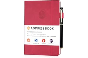 JIANTA Address Book, Rubrica Telefonica Alfabetica, Rubrica con Penna, Organizzatore di Indirizzi per Tenere i Contatti al Sicuro