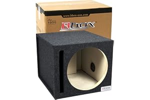 Atrend 12SMV 12" Ventilated Subwoofer Box - Premium Car Audio Subwoofer Enclosure with Airtight MDF Cabinet and Recessed Side Panels