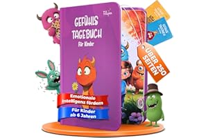 ‎FILAPEN Filapen® Gefühlstagebuch für Kinder ab 6 Jahre –100 Tage Emotions-Tagebuch zum Gefühle verstehen, Achtsamkeit & Dankbarkeit lernen,250 Seiten Kindertagebuch für Mädchen & Jungen (Lila)