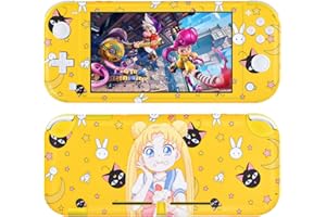 DLseego Compatibile con Switch Lite Skin, Pretty Pattern Full Wrap Skin Pellicola Protettiva Adesivo Compatibile con Nintendo Switch Lite, Giallo Sailor Moon