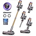 SunSare Cordless Vacuum Cleaner, 550W/45Kpa, Max 60 Mins Runtime, Wall-mounted Charging, Self-Standing, vacuum cleaner with Touch Screen, stick vacuum for Home, 2024 Latest Motor, X7A
